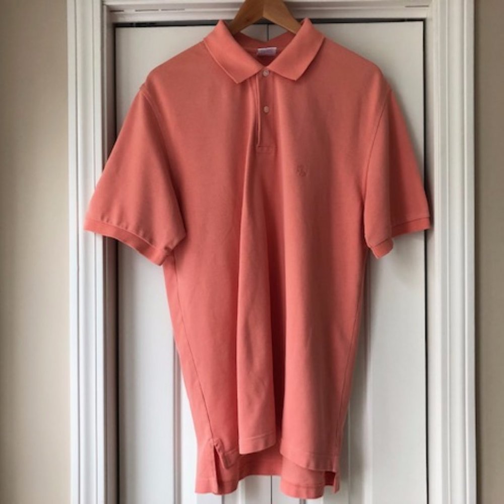 Brooks Brothers Performance Polo Size L Mens Peach